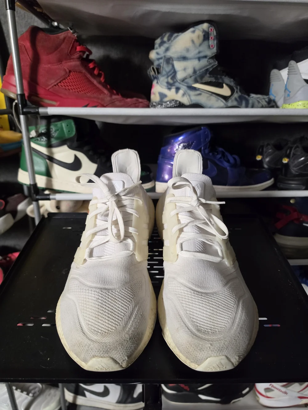🔥 adidas White Ultraboost 22 Knit Slip-On Sneakers Men Size 11.5